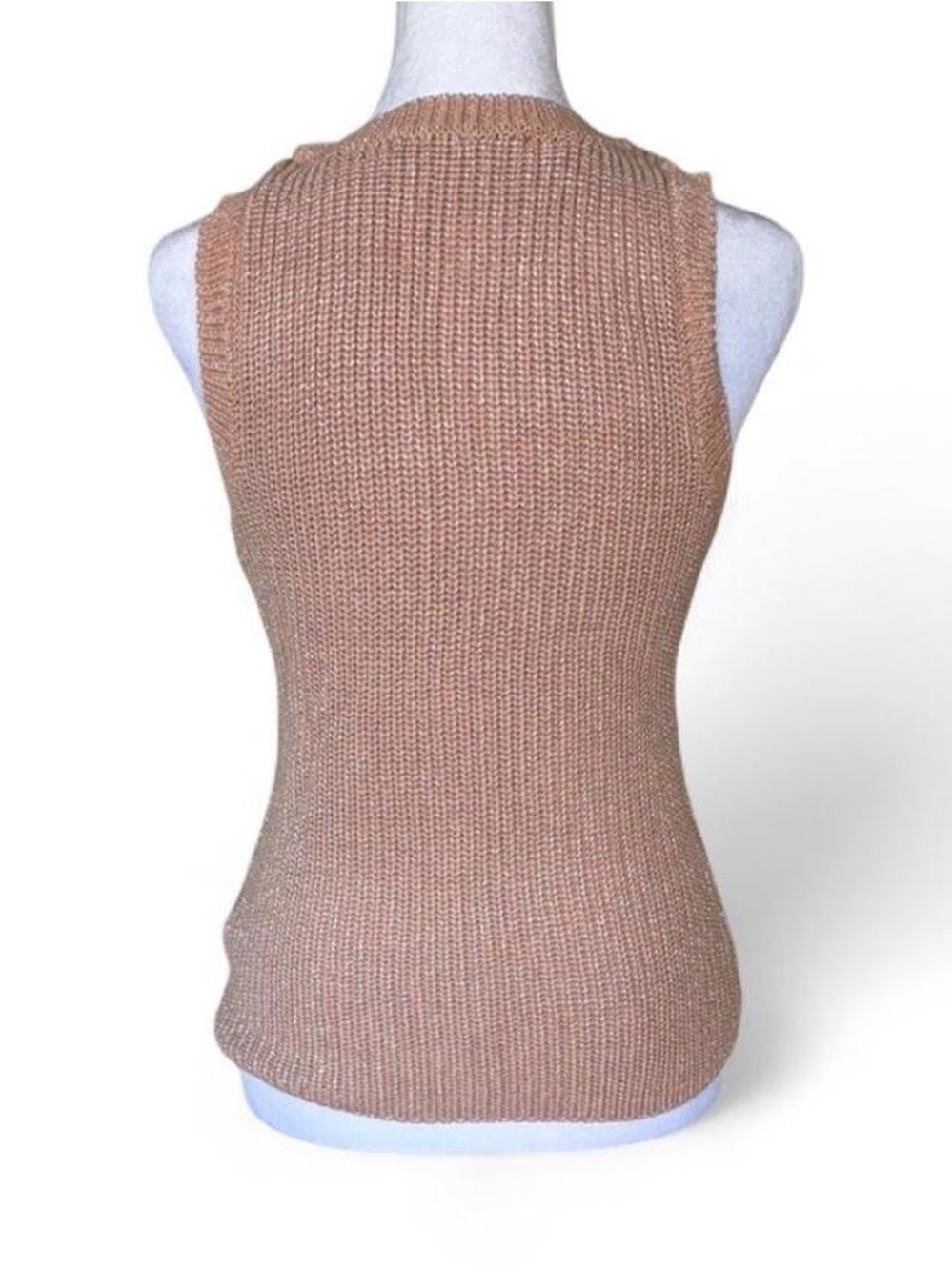 Boston Proper Sleeveless Ribbed Tank in Dusty Rose - Picture 2 of 6